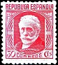 Spain 1936 Characters 30 CTS Red Edifil 734. España 734. Uploaded by susofe